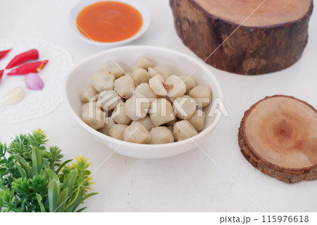 delicious little meatballs as a background 115976618