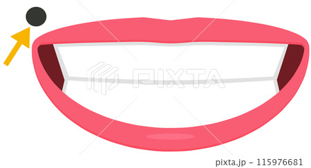 口元のホクロ 115976681