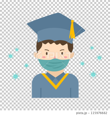 happy graduate man illustration happy graduate man illustration 115976682