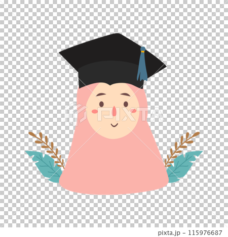 happy graduation hijab illustration happy graduation hijab illustration 115976687