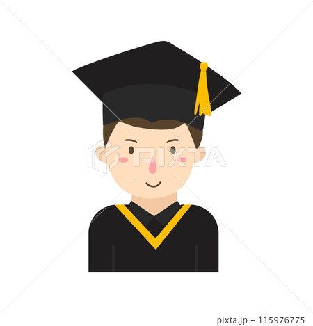Happy graduates flat color illustration Happy graduates flat color illustration 115976775