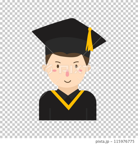Happy graduates flat color illustration Happy graduates flat color illustration 115976775