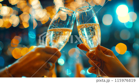 乾杯する手元 乾杯する手元 115976819