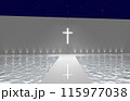 夜の教会の3dレンダリング 115977038