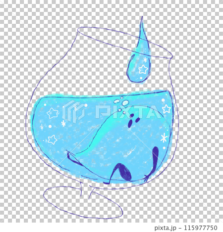 Illustration of a ghost in a cup Illustration of a ghost in a cup 115977750