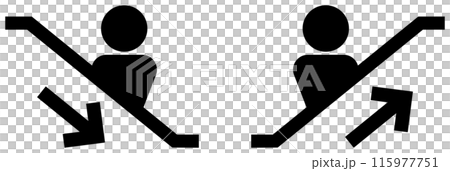 Escalator icon black 115977751