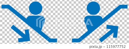 Escalator icon blue 115977752