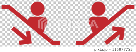 Escalator icon red 115977753