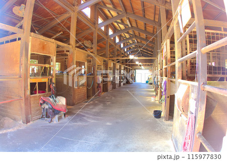 [愛知県]日進市の愛知牧場の馬小屋 115977830