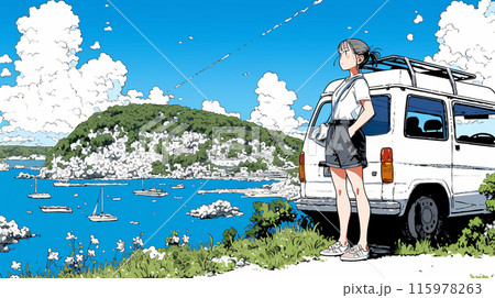 南国の白い砂浜と青い海と青い空
