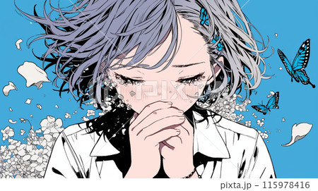 悔し涙を浮かべる少女
