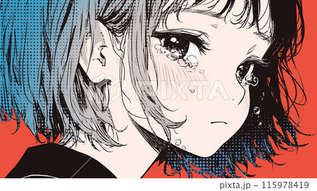 悔し涙を浮かべる少女