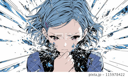 悔し涙を浮かべる少女