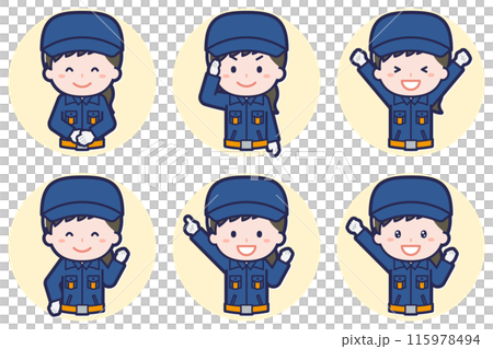 Female firefighter pose set_01 115978494