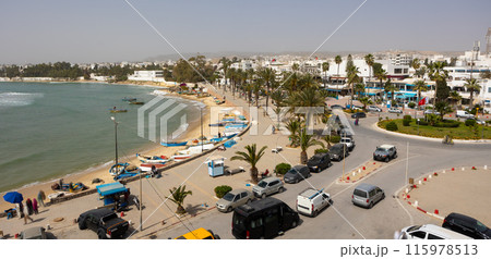 Hammamet embankment on Mediterranean coast, Tunisia Hammamet embankment on Mediterranean coast, Tunisia 115978513