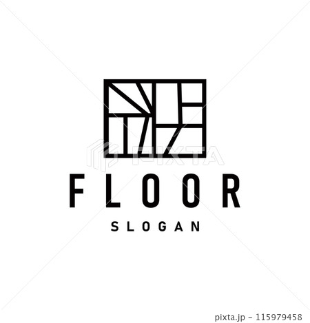 Floor logo simple abstract design home decoration Ceramic tile vector illustration 115979458