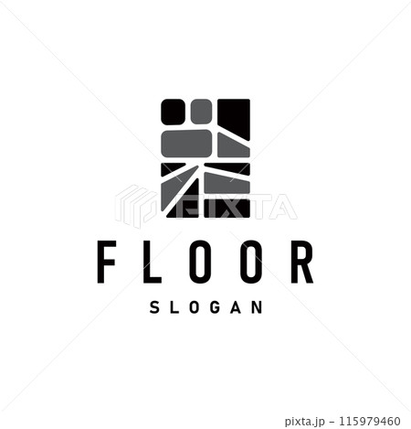 Floor logo simple abstract design home decoration Ceramic tile vector illustration 115979460