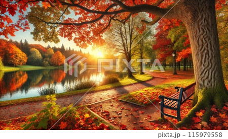 紅葉のある公園 115979558
