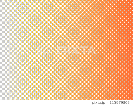 Orange gradient halftone 115979805