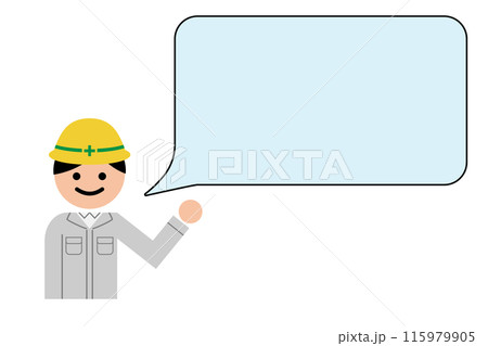 説明する男性作業員 115979905