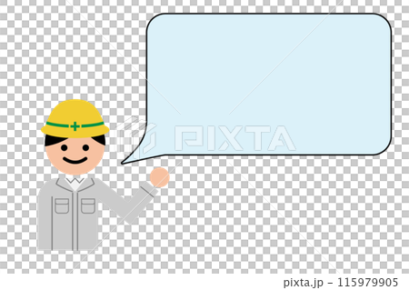 説明する男性作業員 115979905