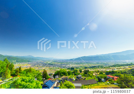 姨捨から望む長野市・千曲市 姨捨から望む長野市・千曲市 115980037