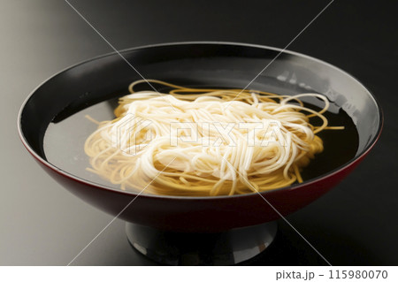 入麺,にゅうめん,煮麺,温かいそうめん 115980070