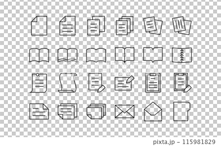 Documents and books black line icon 115981829