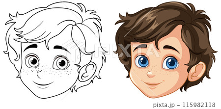 Smiling Boy Character Illustration Smiling Boy Character Illustration 115982118