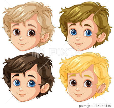 Diverse Boy Character Illustrations Diverse Boy Character Illustrations 115982130