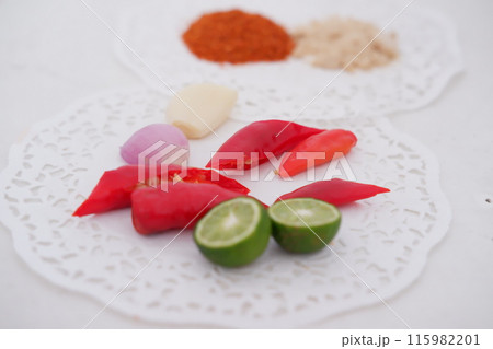 Fresh kitchen herbs as a background 115982201