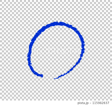 Simple hand-drawn circle illustration 115982637