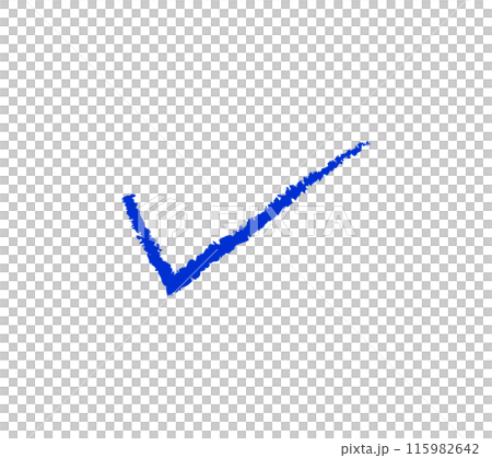 シンプルな手書きのチェックマークのイラスト 115982642