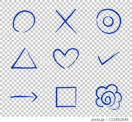 簡單手寫符號的插圖集 115982646