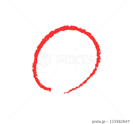 シンプルな手書きの丸のイラスト 115982647
