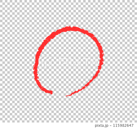 シンプルな手書きの丸のイラスト 115982647