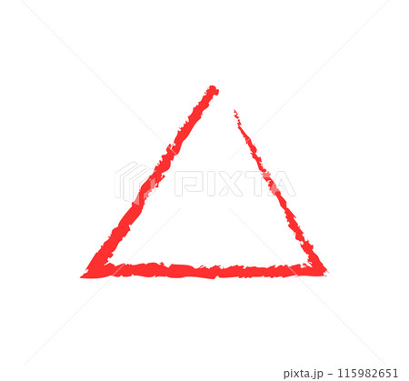 シンプルな手書きの三角のイラスト 115982651