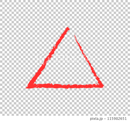 シンプルな手書きの三角のイラスト 115982651