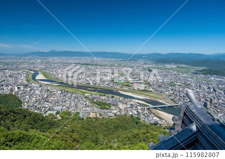 【岐阜城】天守閣展望台から望む大パノラマ 115982807