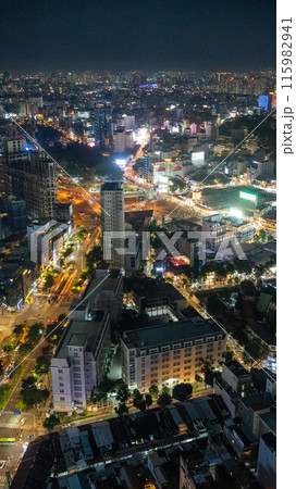 ベトナムの展望台からの夜景 ベトナムの展望台からの夜景 115982941