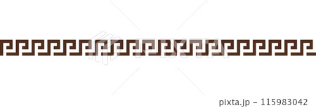 Greek meander decorative seamless border pattern Greek meander decorative seamless border pattern 115983042