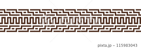 Greek meander decorative seamless border pattern Greek meander decorative seamless border pattern 115983043