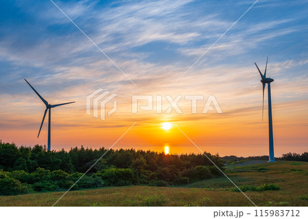 仁賀保高原（夕景） 115983712