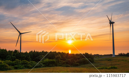 仁賀保高原（夕景） 115983717