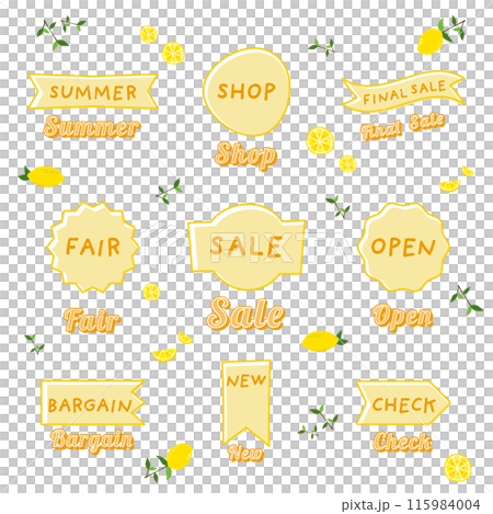 Set of yellow natural labels and frames for sale Set of yellow natural labels and frames for sale 115984004