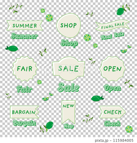 Set of yellow organic labels and frames for sale Set of yellow organic labels and frames for sale 115984005