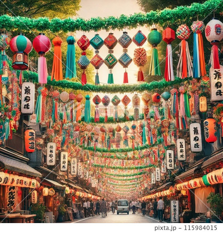 七夕祭りのイラスト素材 [115984015] - PIXTA