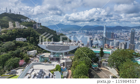 Peak Tower , A top Victoria Peak in Hong Kong June 24 2024 115984517