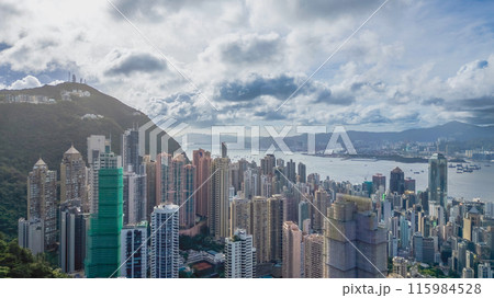 the central district Panoramic View of Hong Kong June 24 2024 115984528