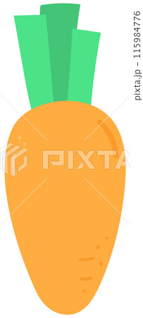 Kid hand drawn cute healthy food vegetables carrot 115984776